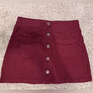 Forever 21 Dark Red Mini Skirt